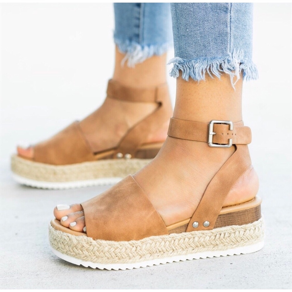 💥SALE💥 MUST HAVE CAMEL⚡️Flat Wedge Espadrilles! - Picture 2 of 2